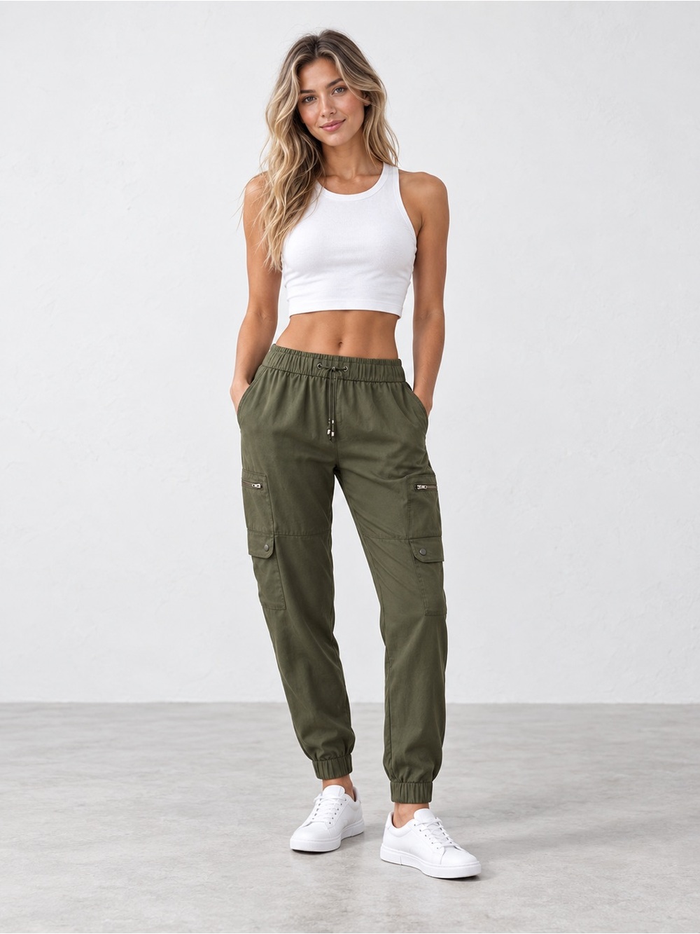 Banana Republic Olive Cargo Jogger Pants